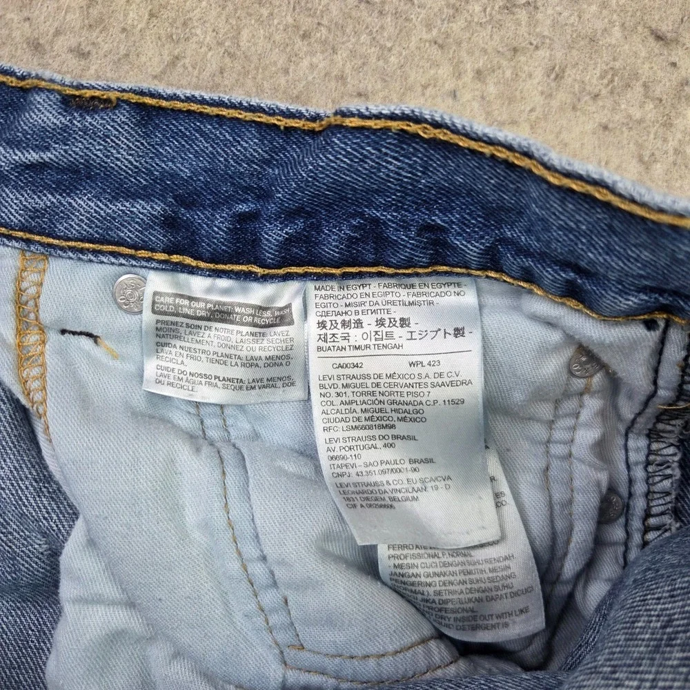 Levi's 505 Jeans Mens 38x32 Blue Denim Regular Fit 100% Cotton Straight Leg